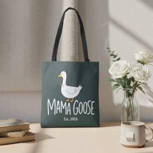 Bolso De Tela Ilustración minimalista de Mamá Ganso Cute Mama