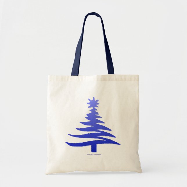 Bolso De Tela Ilustración moderna del árbol de Navidad Imprimir  (Frente)
