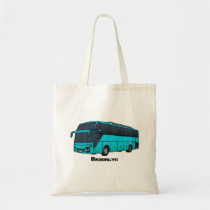 Bolso De Tela Ilustracion moderno de personalizado de autobús de