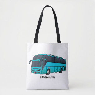 Bolso De Tela Ilustracion moderno de personalizado de autobús de