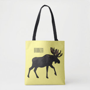 Bolso De Tela Ilustracion Moose personalizado