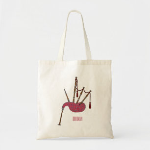 Bolso De Tela Ilustracion personalizado Bagpipes