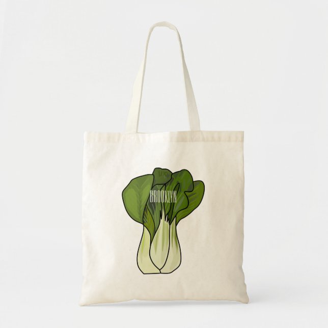 Bolso De Tela Ilustracion personalizado Bok choy (Frente)