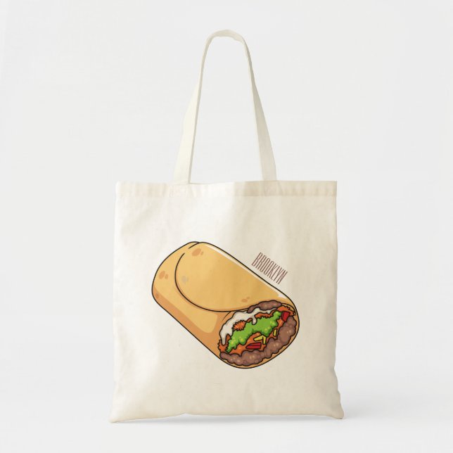 Bolso De Tela Ilustracion personalizado Burrito (Frente)