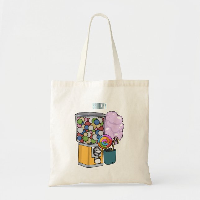 Bolso De Tela Ilustracion personalizado Candy (Frente)