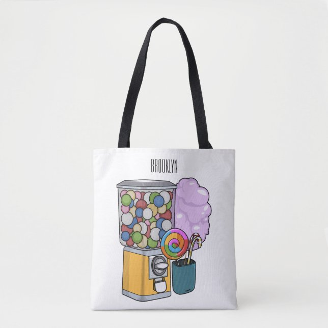 Bolso De Tela Ilustracion personalizado Candy (Anverso)