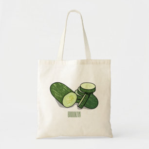 Bolso De Tela Ilustracion personalizado Cucumber