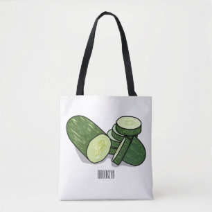 Bolso De Tela Ilustracion personalizado Cucumber