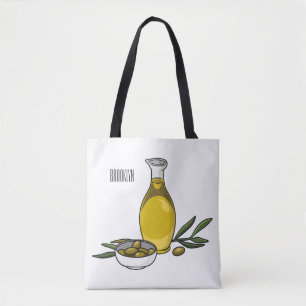 Bolso De Tela Ilustracion personalizado de aceite de oliva