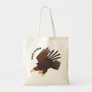 Bolso De Tela Ilustracion personalizado de águila dorada diverti