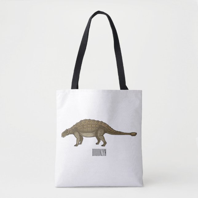 Bolso De Tela Ilustracion personalizado de Ankylosaurus (Anverso)