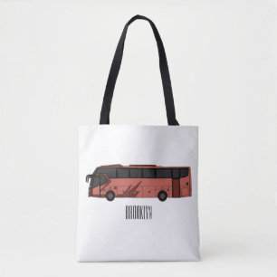 Bolso De Tela Ilustracion personalizado de autobús