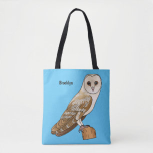 Bolso De Tela Ilustracion personalizado de aves de búho de Barn