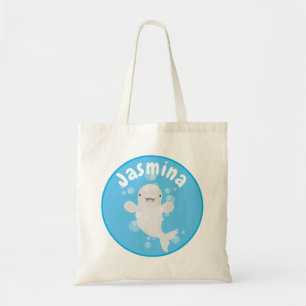 Bolso De Tela Ilustracion personalizado de ballenas de la beluga