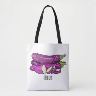 Bolso De Tela Ilustracion personalizado de berenjenas