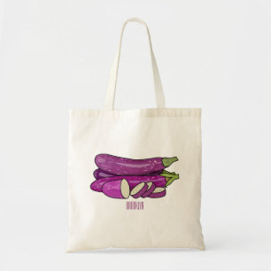 Bolso De Tela Ilustracion personalizado de berenjenas