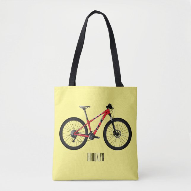 Bolso De Tela Ilustracion personalizado de bicicletas (Anverso)