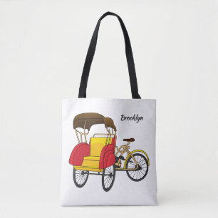 Bolso De Tela Ilustracion personalizado de bicitaxi