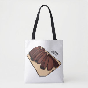 Bolso De Tela Ilustracion personalizado de brisket de carne