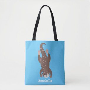 Bolso De Tela Ilustracion personalizado de buceo con nutria