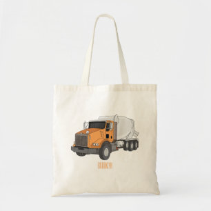 Bolso De Tela Ilustracion personalizado de camión de mezcla de c