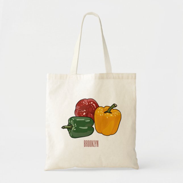 Bolso De Tela Ilustracion personalizado de Capsicum (Frente)