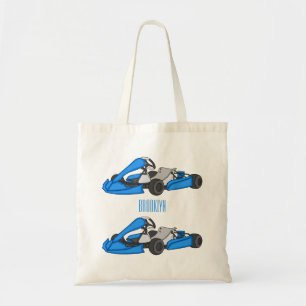 Bolso De Tela Ilustracion personalizado de carreras de Kart