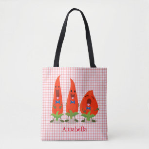 Bolso De Tela Ilustracion personalizado de chiles cantantes