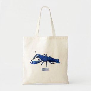 Bolso De Tela Ilustracion personalizado de cigalas de marrón azu