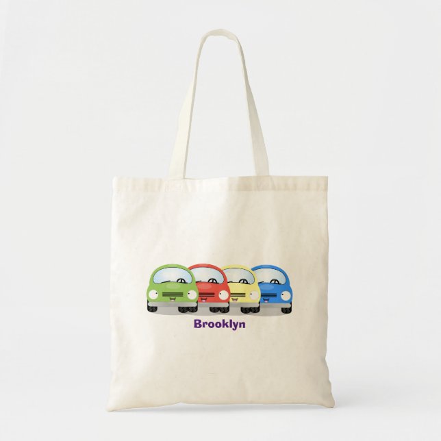 Bolso De Tela Ilustracion personalizado de coches Cute kawaii (Frente)