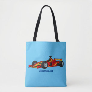 Bolso De Tela Ilustracion personalizado de coches de carreras de