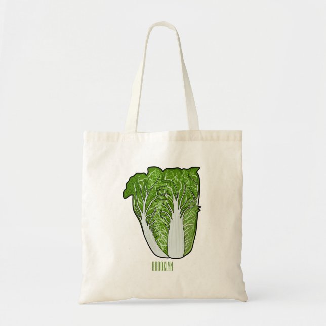 Bolso De Tela Ilustracion personalizado de col chino (Frente)