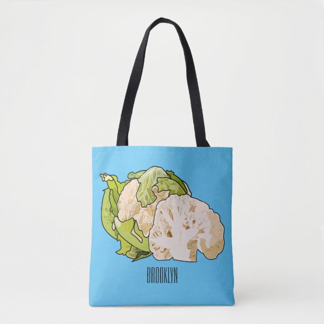 Bolso De Tela Ilustracion personalizado de coliflor (Anverso)