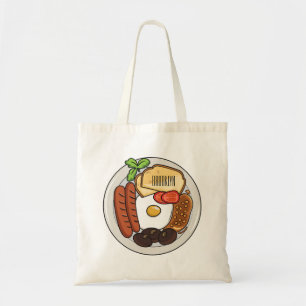 Bolso De Tela Ilustracion personalizado de desayuno inglés