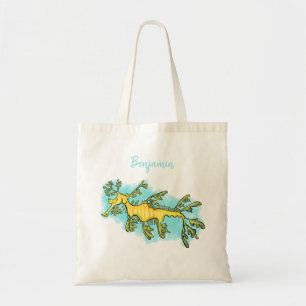 Bolso De Tela Ilustracion personalizado de dragón marino diverti