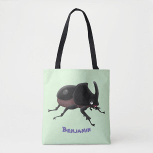 Bolso De Tela Ilustracion personalizado de escarabajo rinoceront