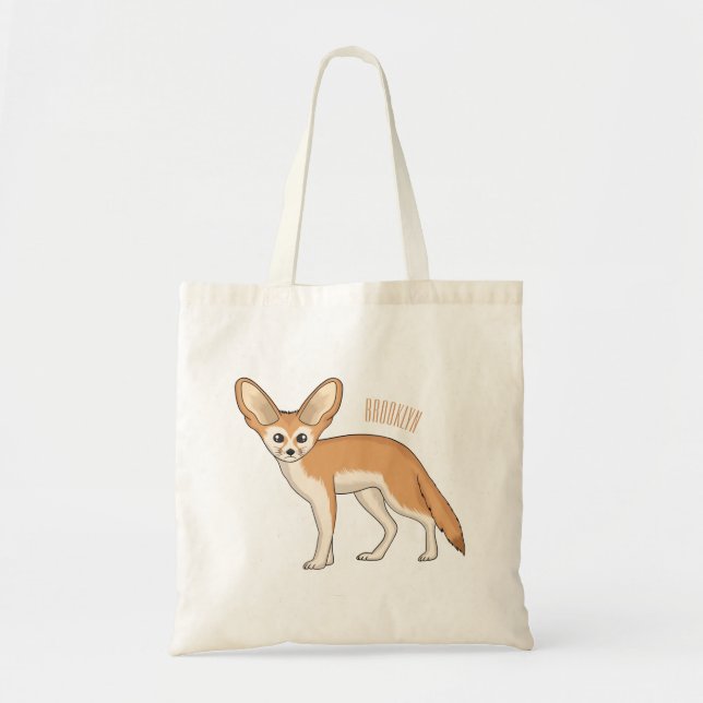 Bolso De Tela Ilustracion personalizado de Fennec fox (Frente)