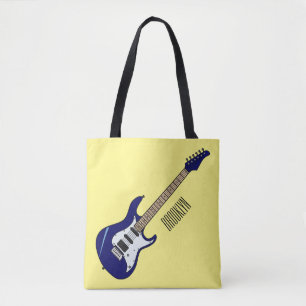 Bolso De Tela Ilustracion personalizado de guitarra eléctrica