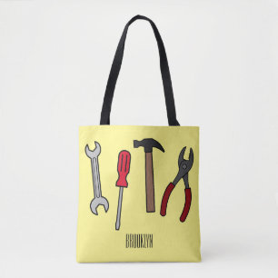 Bolso De Tela Ilustracion personalizado de herramientas de carpi