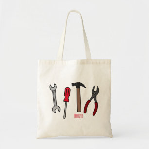 Bolso De Tela Ilustracion personalizado de herramientas de carpi