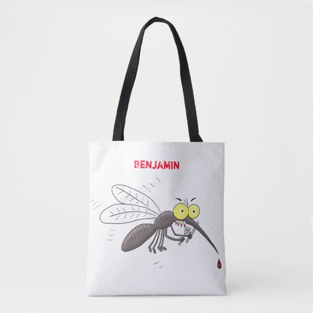 Bolso De Tela Ilustracion personalizado de insectos de mosquitos (Anverso)