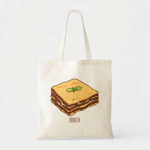 Bolso De Tela Ilustracion personalizado de Lasagna