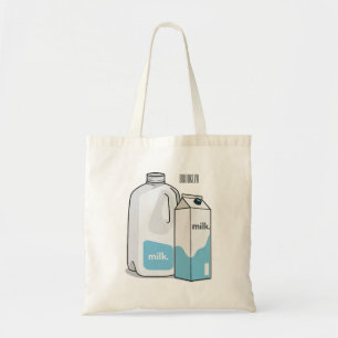 Bolso De Tela Ilustracion personalizado de leche