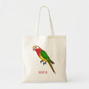 Bolso De Tela Ilustracion personalizado de loro feliz