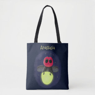 Bolso De Tela Ilustracion personalizado de luciérnaga de bichos