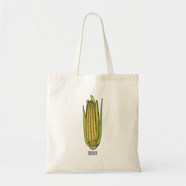 Bolso De Tela Ilustracion personalizado de maíz (Frente)