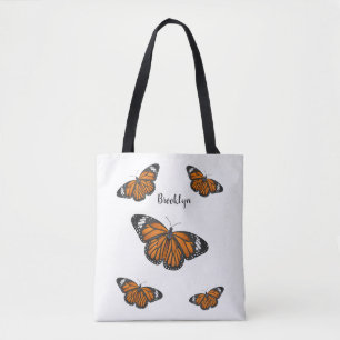 Bolso De Tela Ilustracion personalizado de mariposa monarca