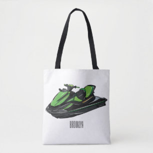 Bolso De Tela Ilustracion personalizado de moto acuática