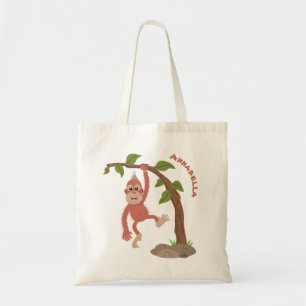 Bolso De Tela Ilustracion personalizado de orangután bebé feliz