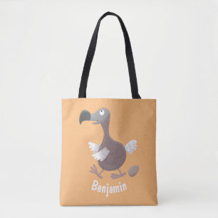 Bolso De Tela Ilustracion personalizado de pájaro dodo gracioso
